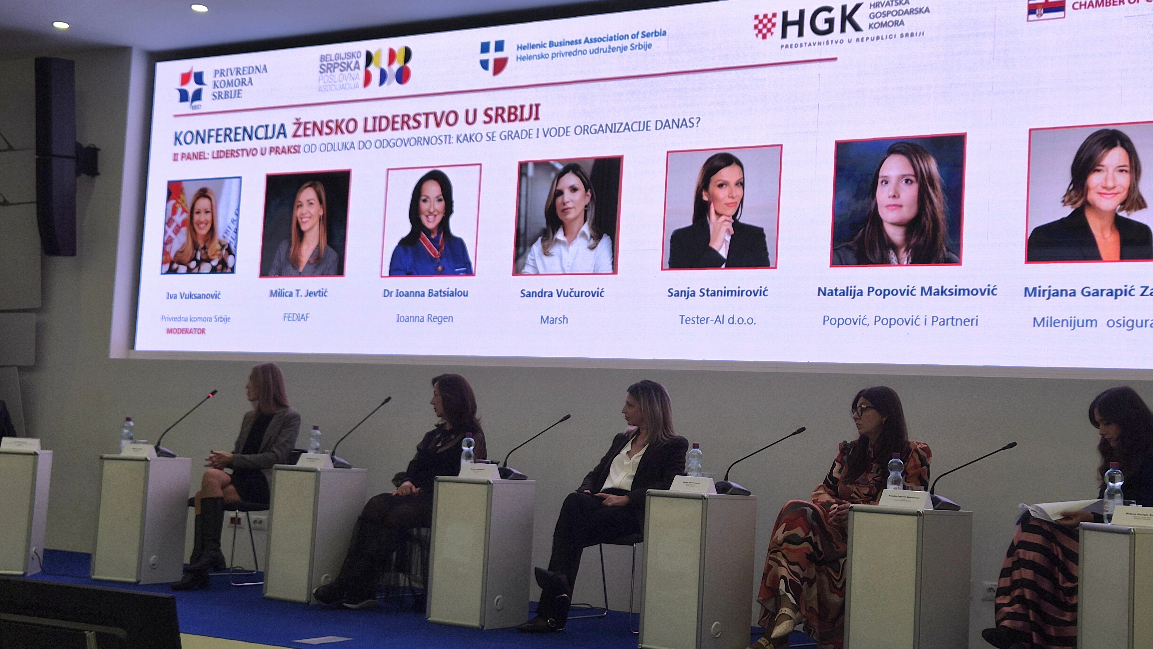 Panel „Liderstvo u praksi“ na konferenciji „Žensko liderstvo u Srbiji“ u Privrednoj komori Srbije